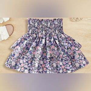 SHEIN Purple Floral Kids Skirt - Size 7 (Girl)
